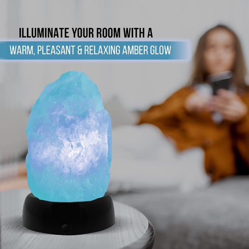 Multicolor Battery Operated Salt Lamp 2-4 lbs | HIMALAYAN GLOW